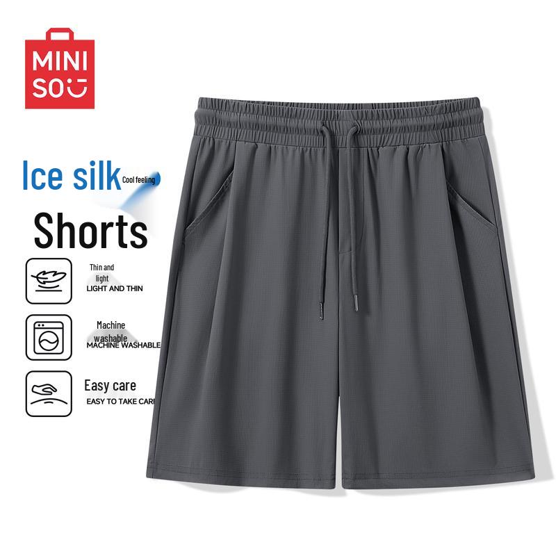 MINISO Men s Ice Silk Cool Mid-Length Shorts L
