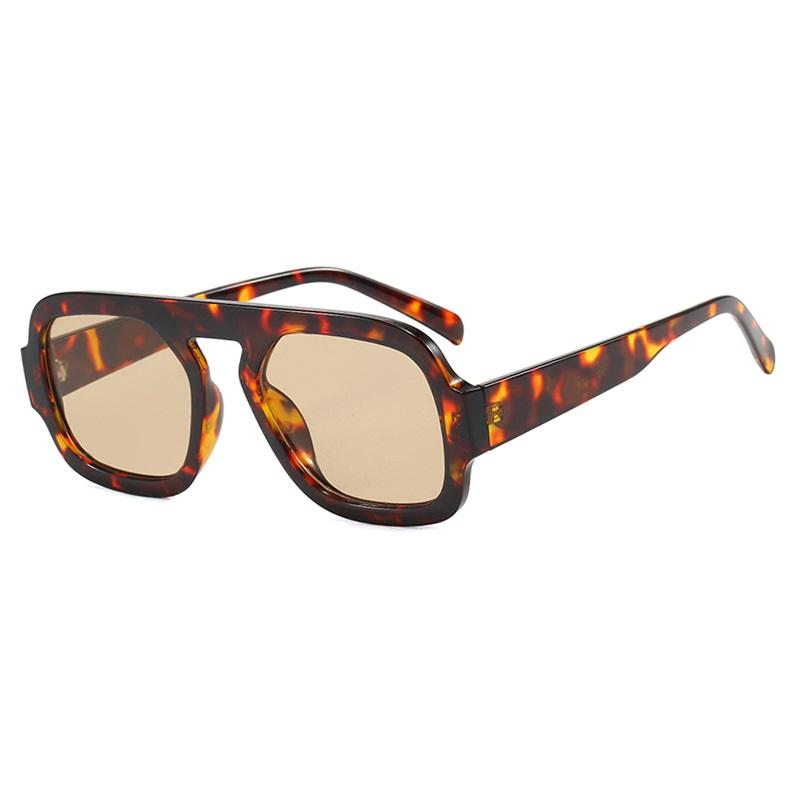 

Trendy Square Sunglasses for Women Men Flat Top Designer Stylish Frame Sun Glasses Vintage Shades Oversized Sunglass UV400 as shown