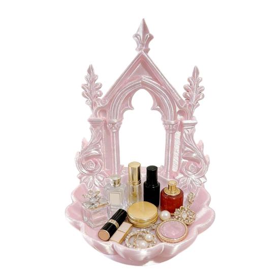 Jewelry Storage Tray with Gothic Arch Pearlescent Design Gothic Themed Jewelry Organizer