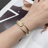 Chic Irregular Opening Bangle Elegant Temperament Open Bracelet Creative Hollowed Bracelet  Women