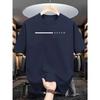 Men's Summer Fashion Casual Loose Plus-Size Dream Letter Print Sports Crew Neck Short Sleeve T-Shirt