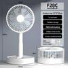 Compact Foldable Office Desk Fan: Rechargeable, Oscillating, Strong Wind, Long Battery Life, Portable for Student Dorms