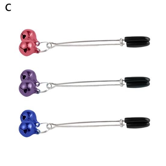 Rings Jingle Bell Tassel Breast Clamps Clips Adult Men Women Game Sex Toy