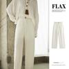 Women's 2025 Linen Pants: Relaxed Old Money Style, Breathable, Loose-Fit, High Waist, Straight Wide Leg, Slimming Drape for Summer.