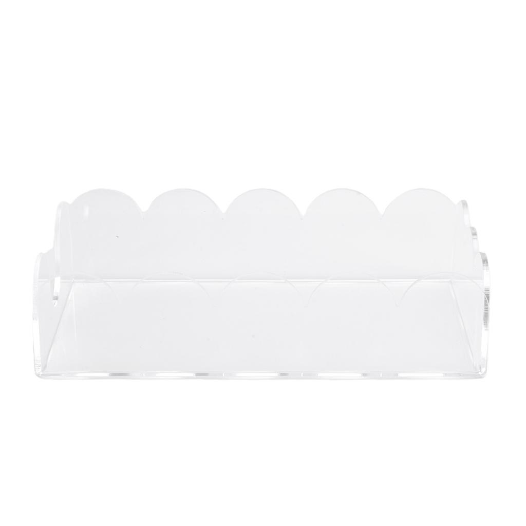 Klarer Acryl-Serviettenhalter Handtuch Einweg-Papier Tisch Muschelförmige Ablage für Badezimmer Küche Esszimmer Hochzeiten