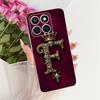 For Honor X8c Case Transparent Luxury Crown A-Z Letters 2D Flat Pattern Soft Casing For Honor X8c ABR-LX1 ABR-LX2 ABR-LX3 Cover