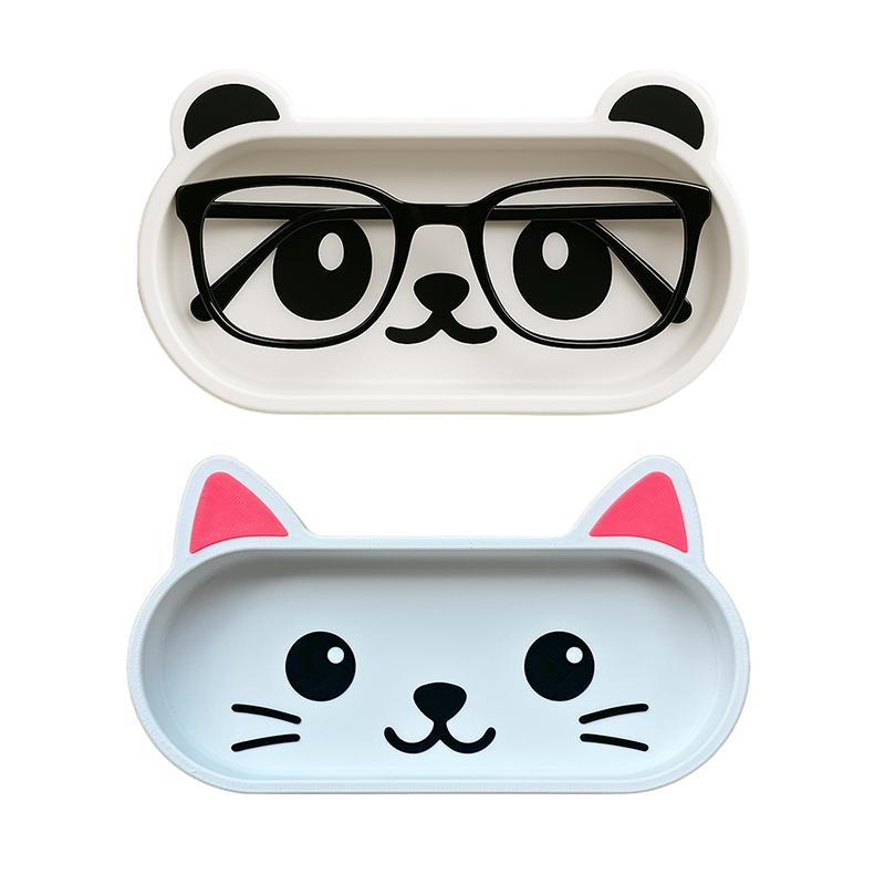 VP Cute Panda Cat Eyeglasses Display Stand | Creative Holder & Decor For Glasses Wearers Easy To Clean Desk Accessory