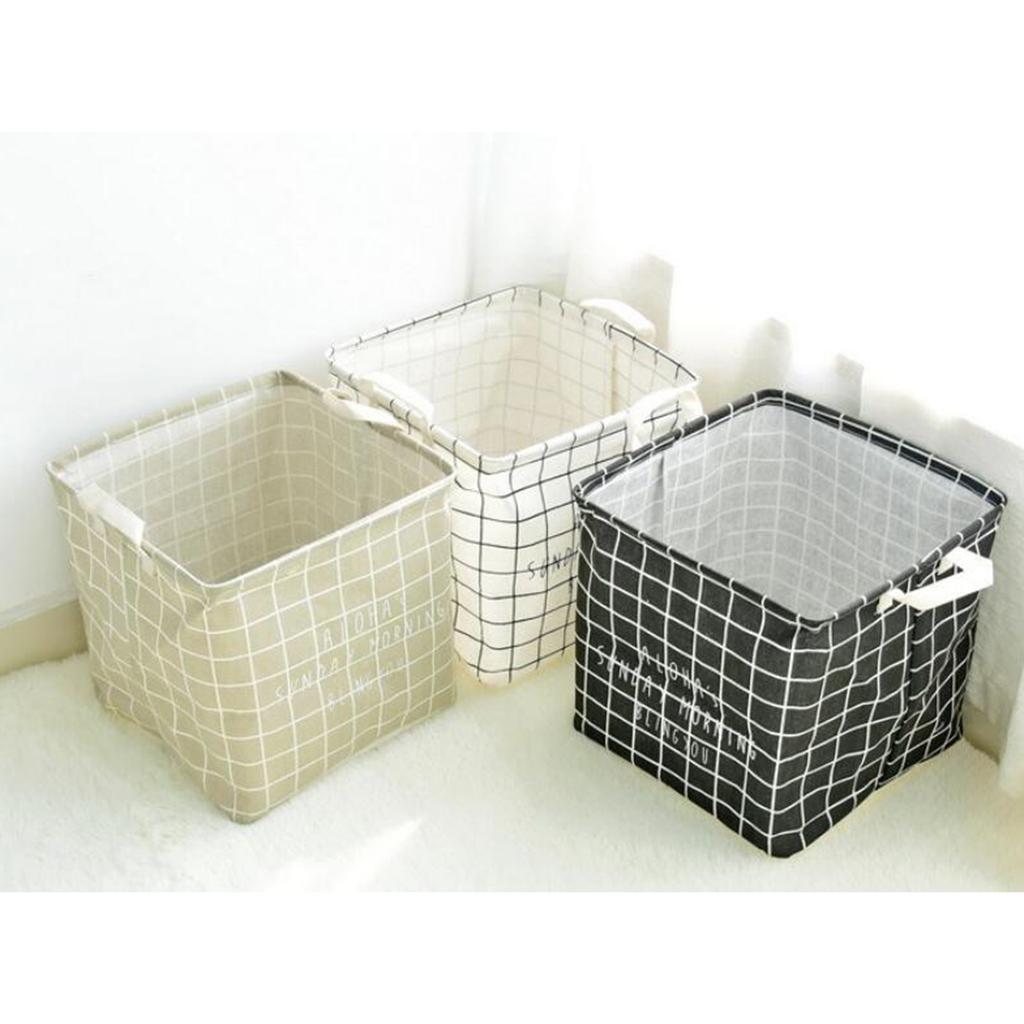 3 Kitchen Storage Basket With Handles, Laundry Hamper Toys Bucket