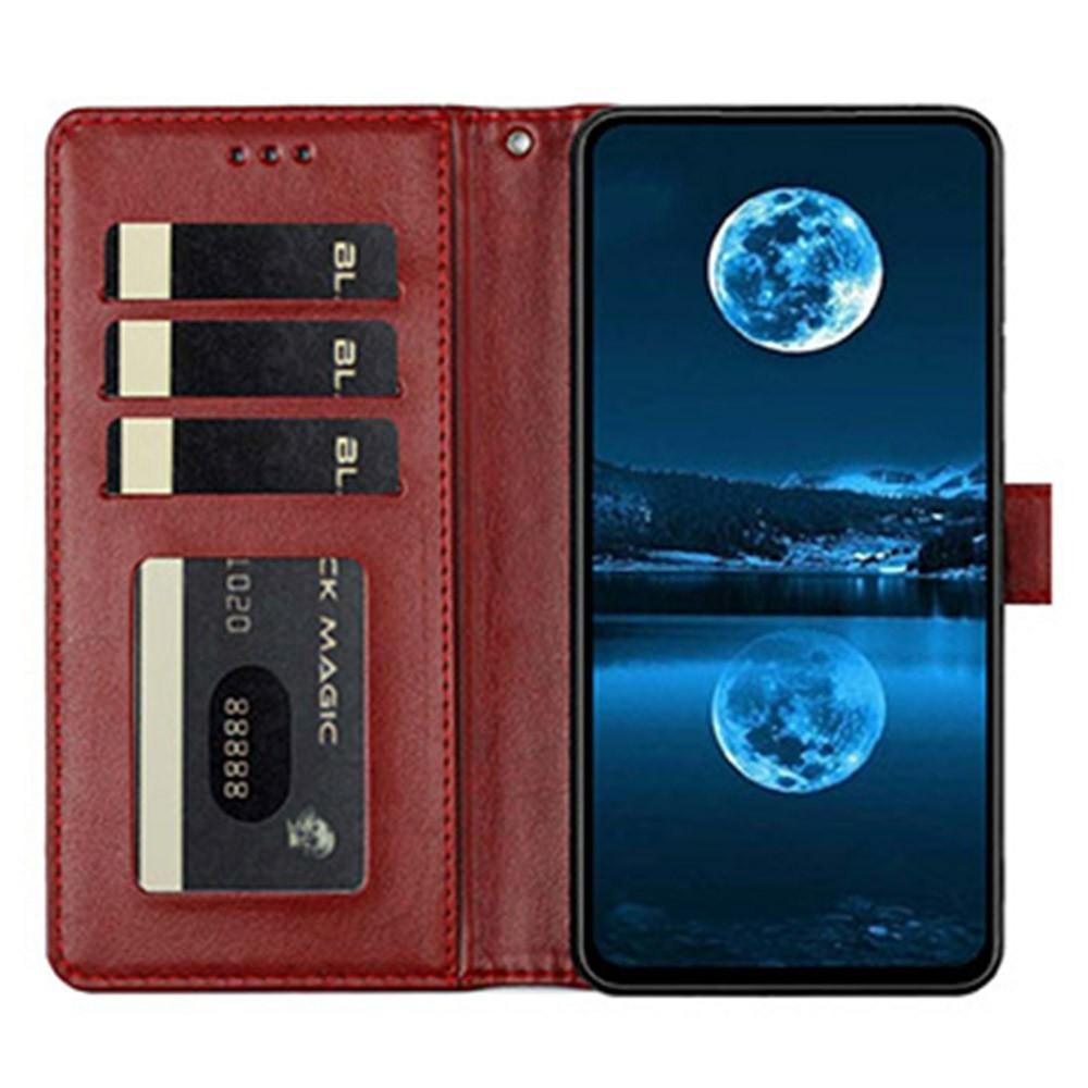 Wallet Case for iPhone 16 Pro - Leather/PU, Red, With Card Holder
