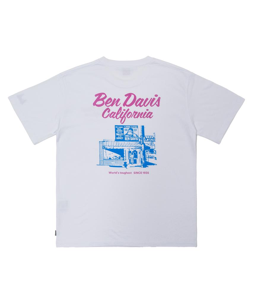BEN DAVIS Original Store Print Tee Charcoal