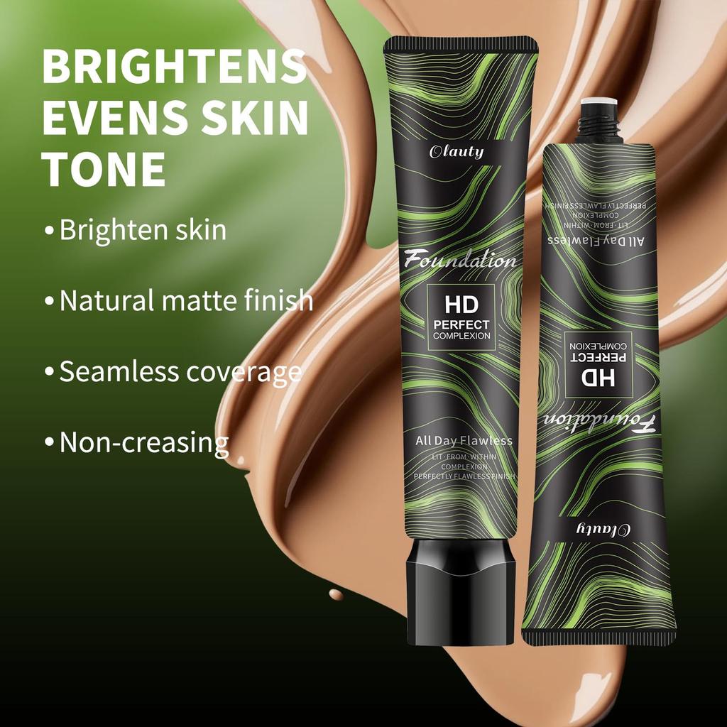  Waterproof Liquid Foundation 30g Concealer, Moisturizing, Suitable for All Skin Types