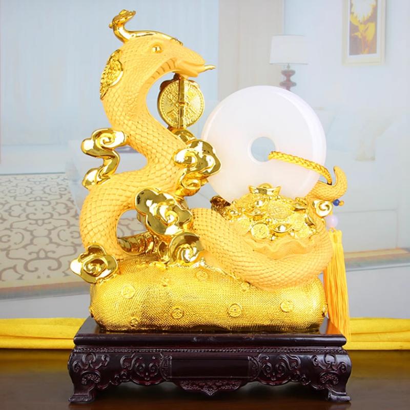 1PCS Handmade Creative Resin Zodiac Snake Ornament Home TV Cabinet Wine Cabinet Decoration housewarming Gift