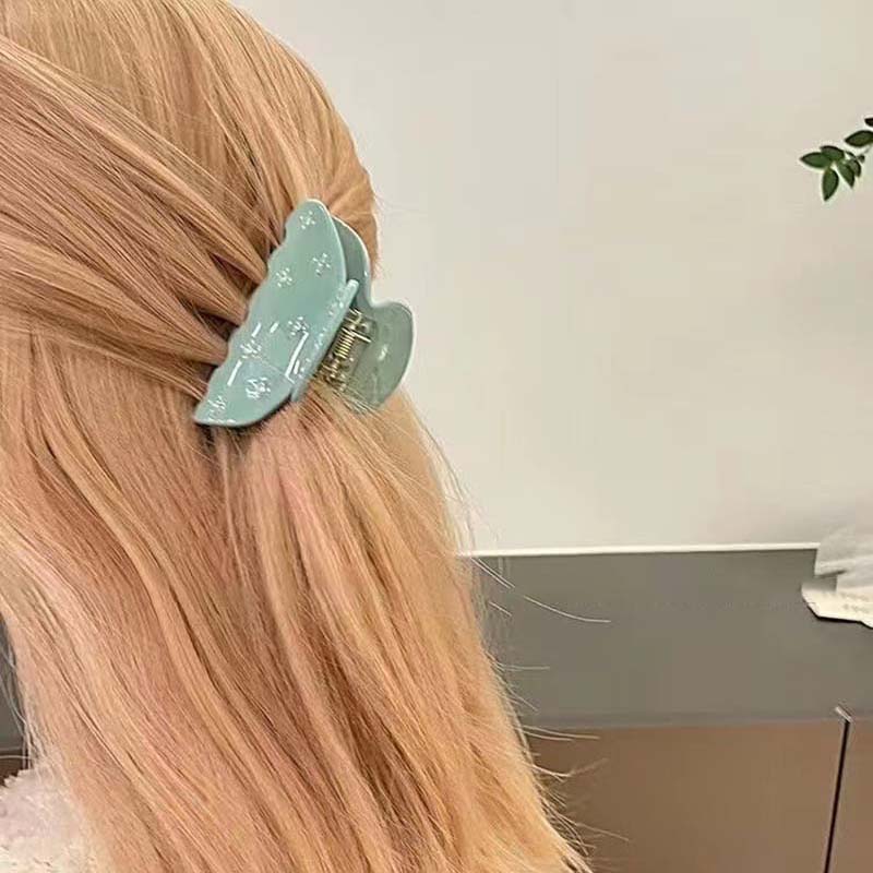 Korean Acetate Hair Clips for Women French Shiny Shark Clip Fashion Zircon Hairpin Temperament Hair Accessories Girls Headdress