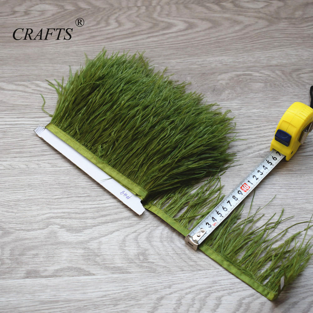 Feather2023 hot! Fluffy and beautiful 5-10M long ostrich hair feather trim cloth sideband 8-10cm wide / DIY sewing clothing accessories