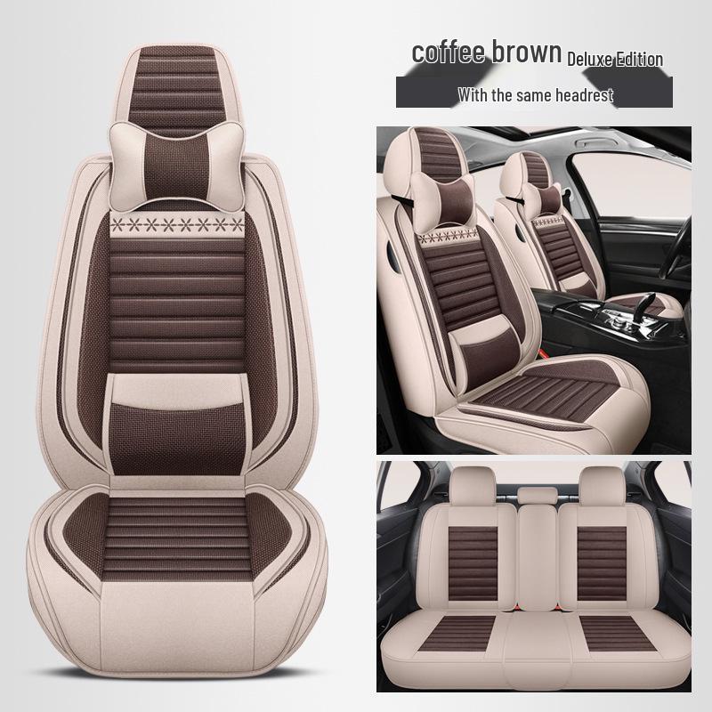 Linen Car Seat Cushion for Dongfeng Peugeot Models: 4008, 206, 207, 307, 408, 308, 2008, 5008