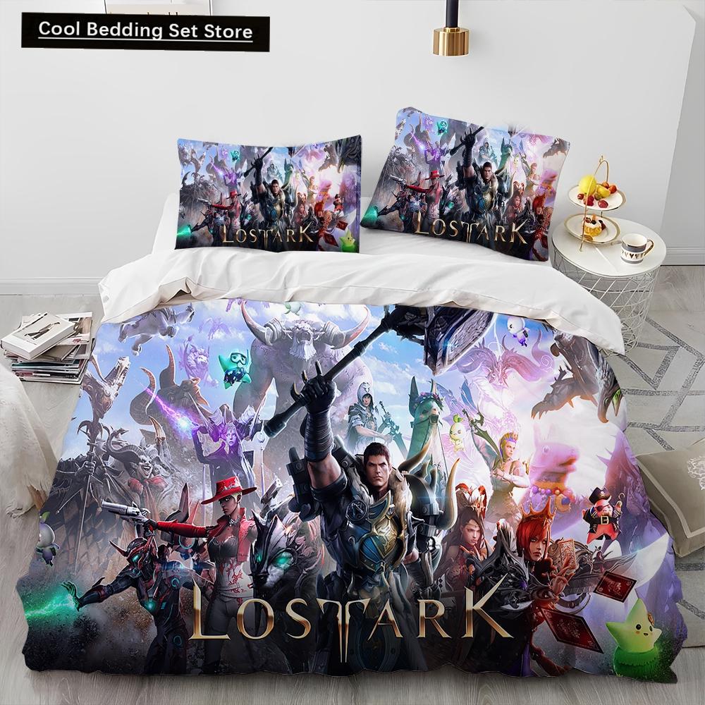 3D Lost ARK Game Gamer Cartoon Comforter Bedding Set,Duvet Cover Bed Set Quilt Cover Pillowcase,king Queen Size Bedding Set Kids