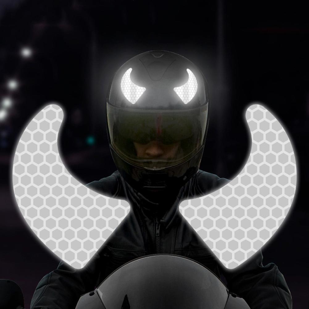Reflective Rainbow Arrow Angel Wings Devil Horn Car Motorcycle Sticker Warning Waterproof Motorbike Helmet Decals Universal