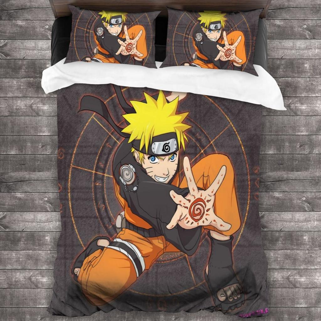 3d Digital Printing Naruto Series Three-piece Quilt Cover Set for Bedding