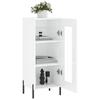 Sideboard High Gloss White 34.5 x 34 x 90 cm Engineered Wood