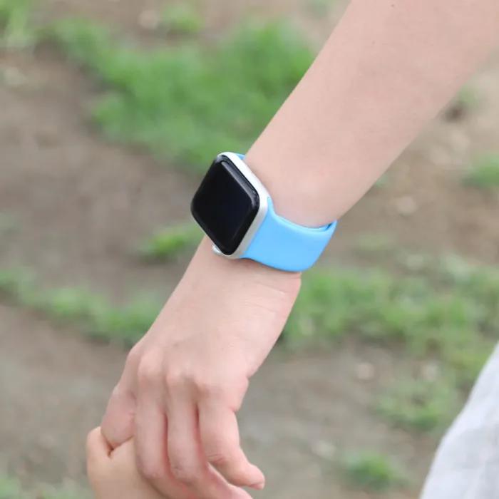 Apple Watch Soft Silicone Band Deep Sky Blue (38/40/41mm) Compatible with All Models