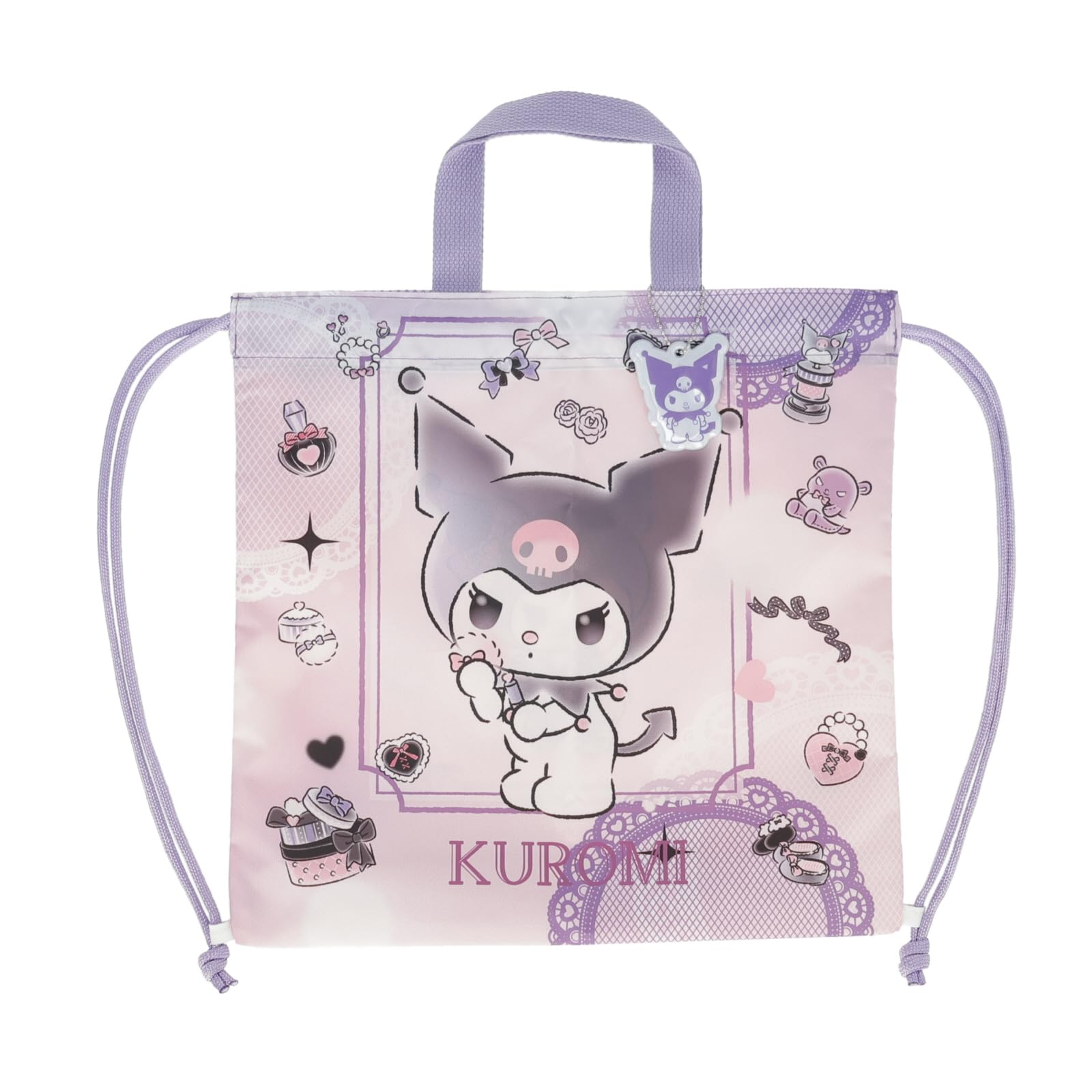 

Marushin Sanrio Kuromi Dressy Kuromi Gym Drawstring Perfect for and Elementary Perfect for Character Product 3065018900 Bag, Knapsack, Bag, Preschool,