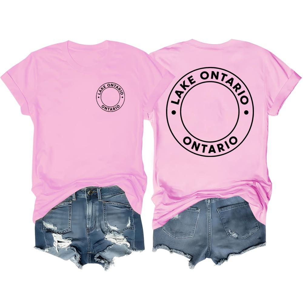 Men's and Women's Matching Fashion Casual Letter-Printed Round-neck Short-Sleeved T-Shirt Top
