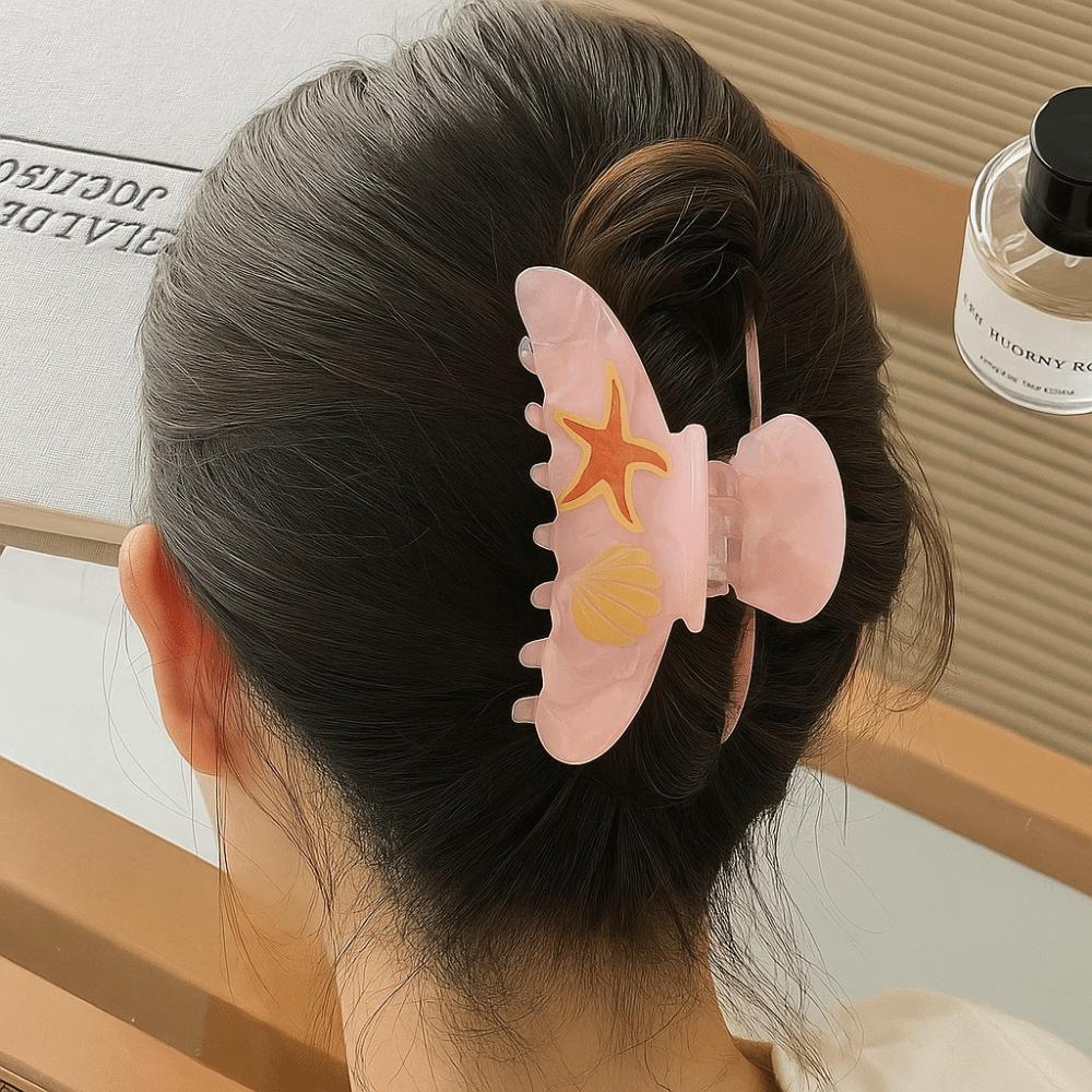 Korean Style Ocean Animal Hair Clip Sweet Geometry Shark Clip Hairpin Shell Hair Claw  Girls