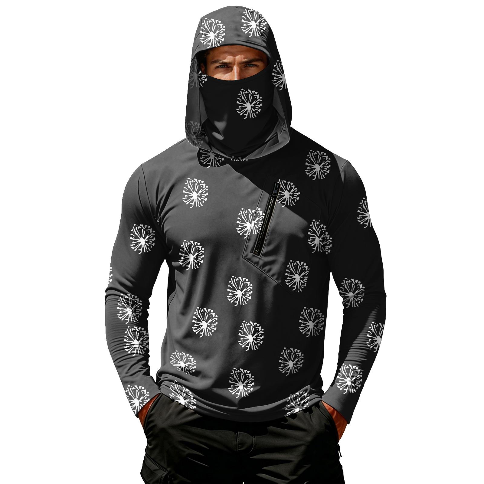 Men s Casual Hooded Long Sleeve Sunscreen Top L 1770₽