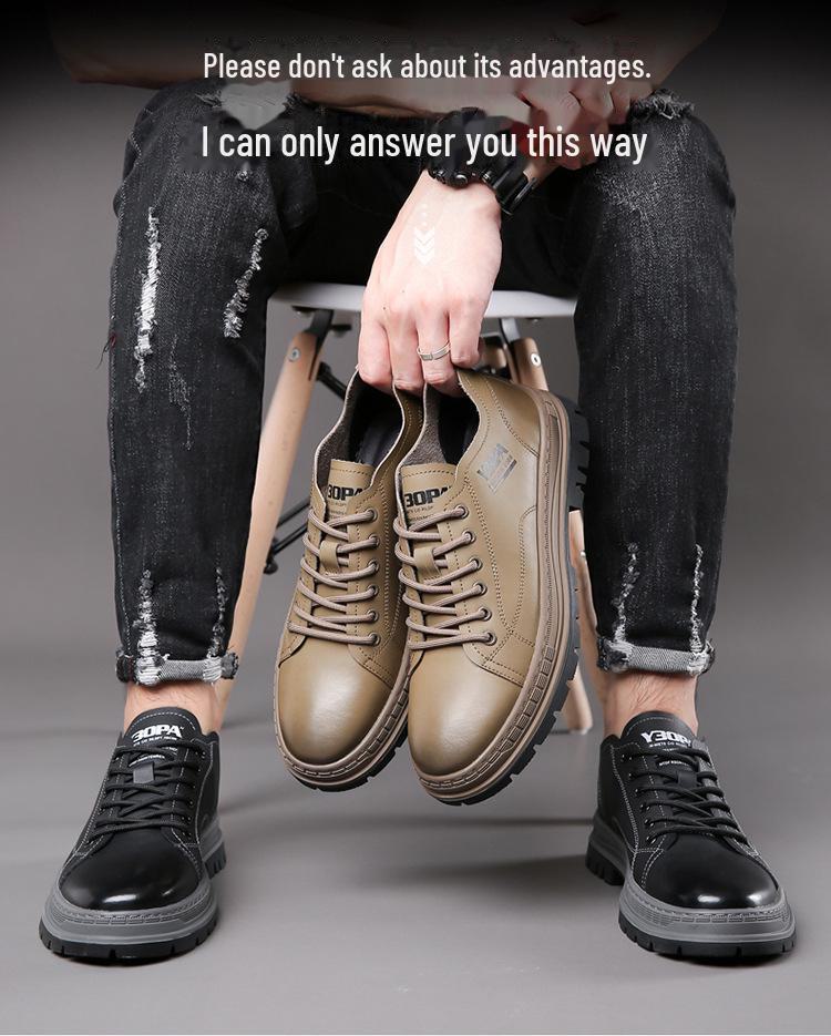 Men's Autumn/Winter Chelsea and Martin Boots: British Style, Thick-Soled Leather, Low/High-Top Work Boots