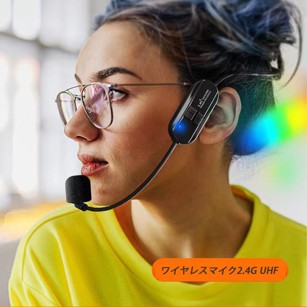 [Technical Approval Certified] Wireless 2.4G Headphone Set with Portable Stage Speaker, 50-meter Transmission Range, Auto-Pairing, Speaker