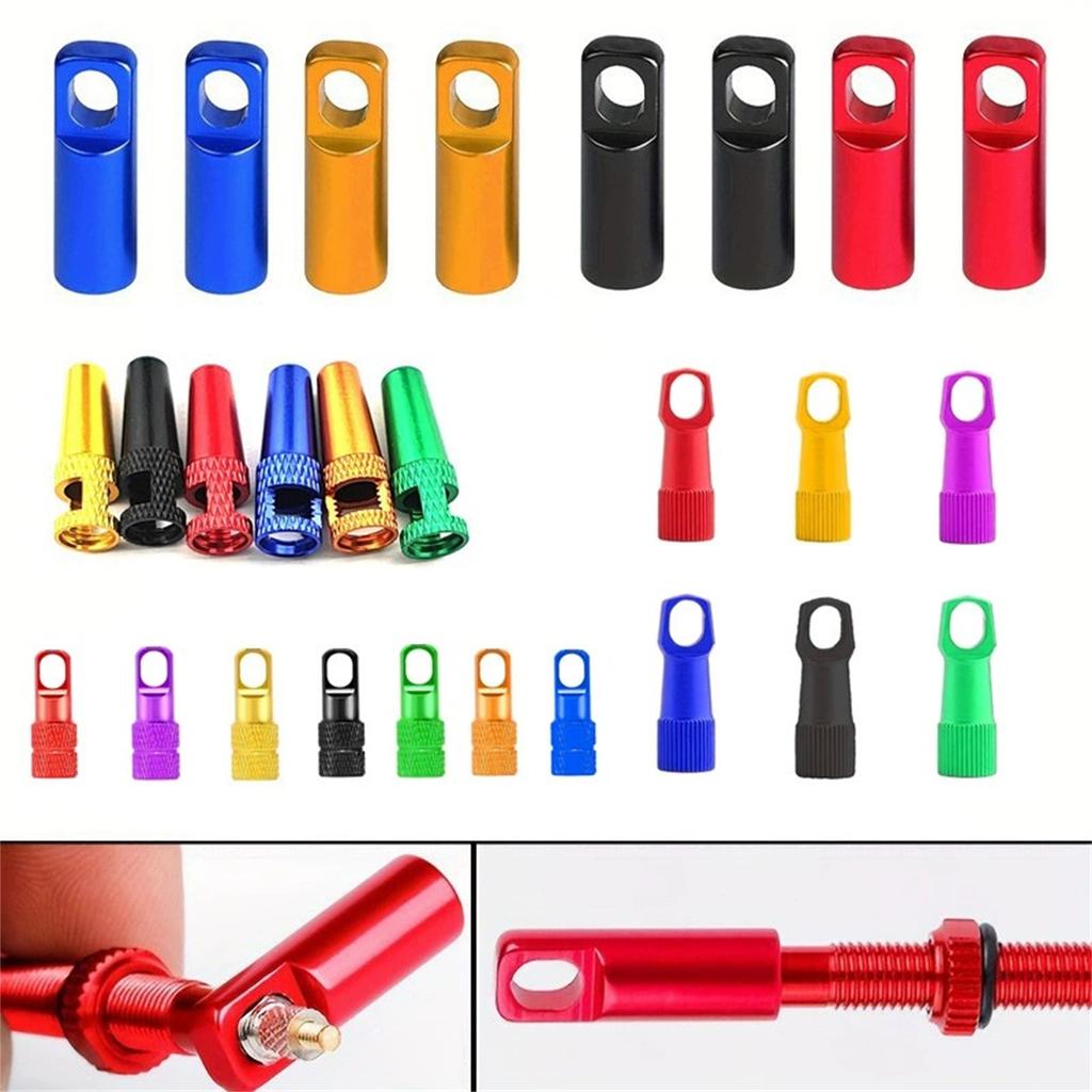 Multi-Color Aluminum Alloy Accessories – French Stem Caps and French Core Tools, Bike Parts