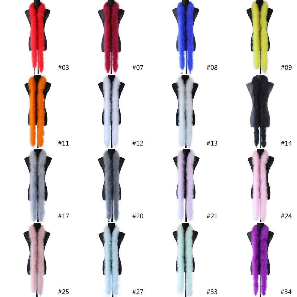 2M Fluffy Marabou Feather Boa For Crafts Wedding Party Costume Stage Decoration Fuzzy Feathers Boas Trim Stripe Diy Plume 50Gram