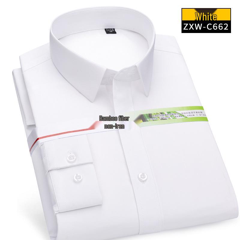 Men's Blue Short Sleeve Cotton Business Shirt - Formal Workwear