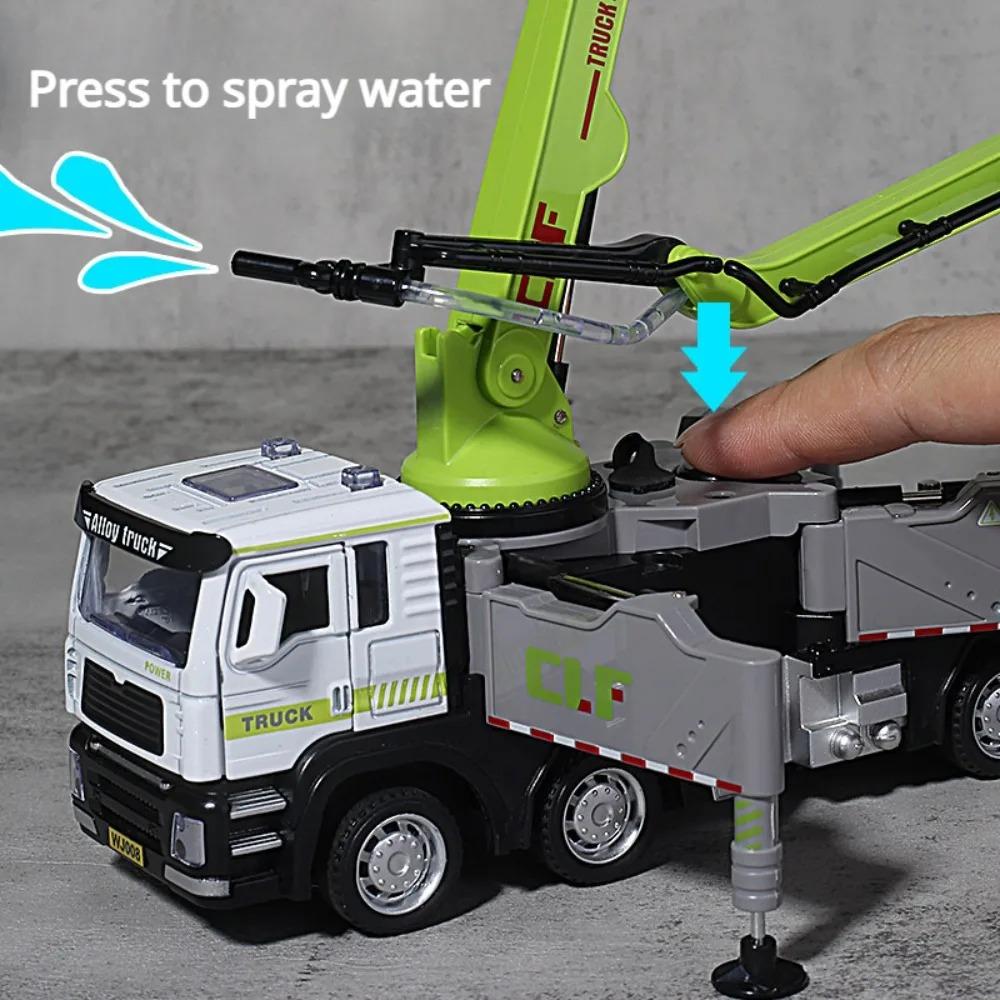 Camión de bomberos con bomba de hormigón a escala 1/32, modelo de