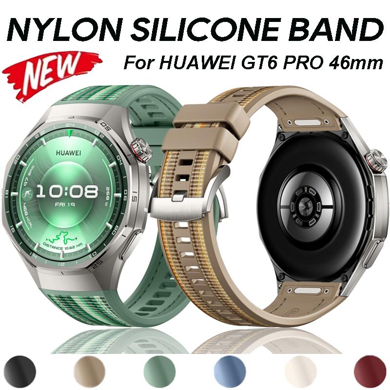 Silicone Nylon Strap For Huawei Watch GT6 Pro 46mm Official Replace Quick Release Band for Huawei Smart Watch GT 6 Pro Band Accessories