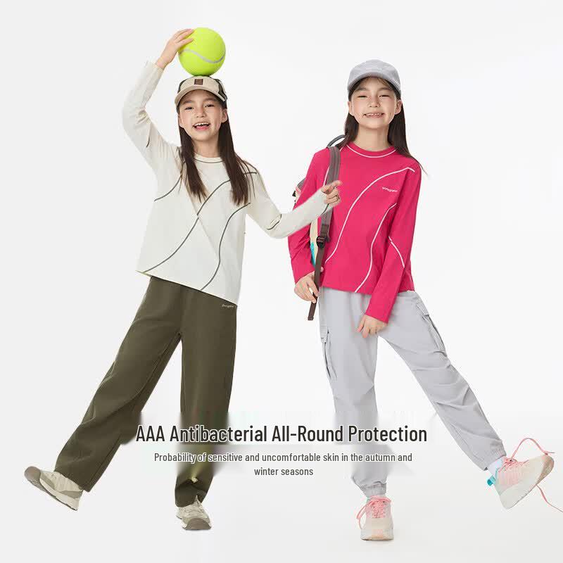 Kids Cotton-Feel Quick-Dry Outdoor Long Sleeve T-Shirt