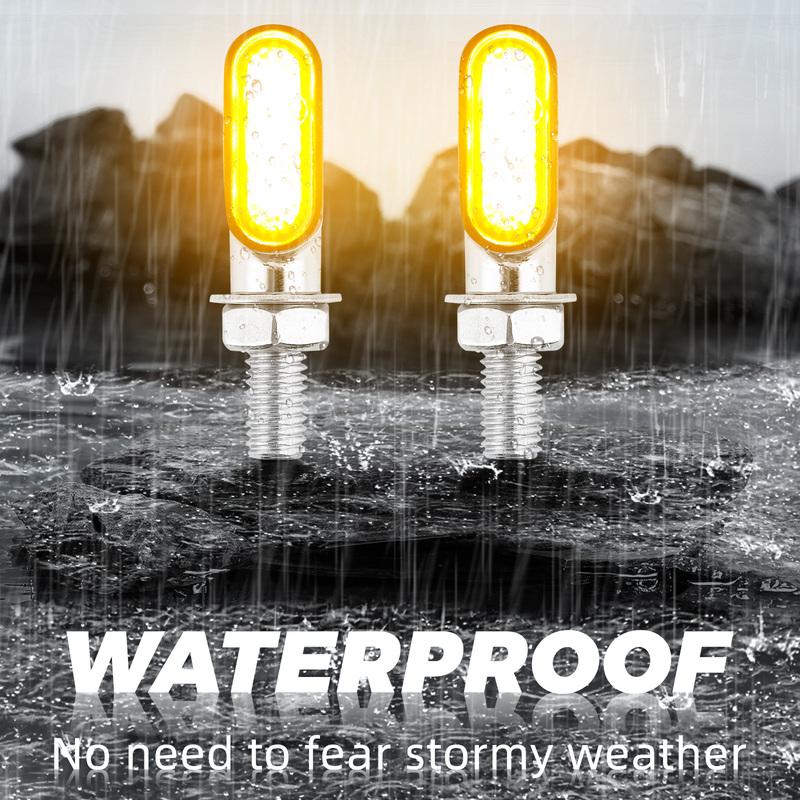 8mm Motorcycle Mini LED Turn Signal Light Indicators Flashing Light Blinker 12V For Bobber Cafe Racer Honda Yamaha Kawasaki