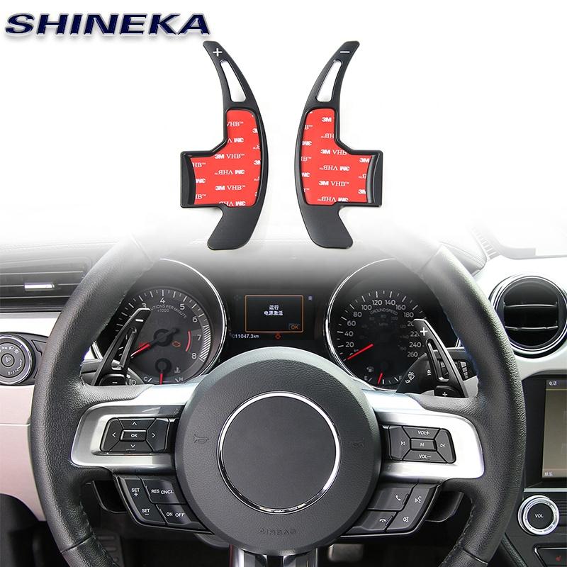 Aluminum Alloy Car Steering Wheel Gear Shifters Pick Paddle Interior Accessories for Ford Mustang 2015+ синий