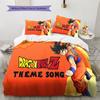 Dragon Ball Fire Bedding Set Soft Microfiber Duvet Cover Breathable