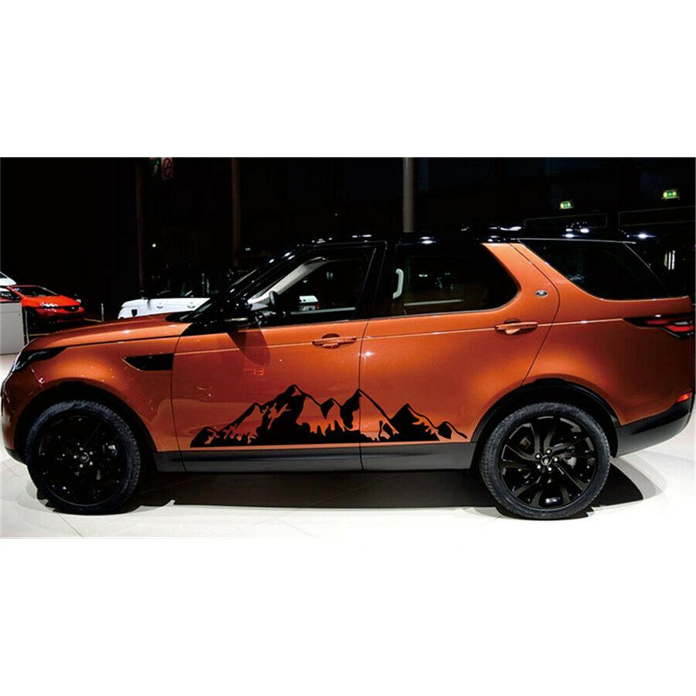 3 Stück Schwarzer Auto Seitenkarosserie Aufkleber 4x4 Offroad Grafik Vinyl Abziehbild Wasserdicht