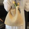 Straw Underarm Big Bag Women's New Summer Woven Shoulder Bag Travel Vacation Beach Bag  For Women, Single Shoulder Satchel, Summer Beach Tote Handbag