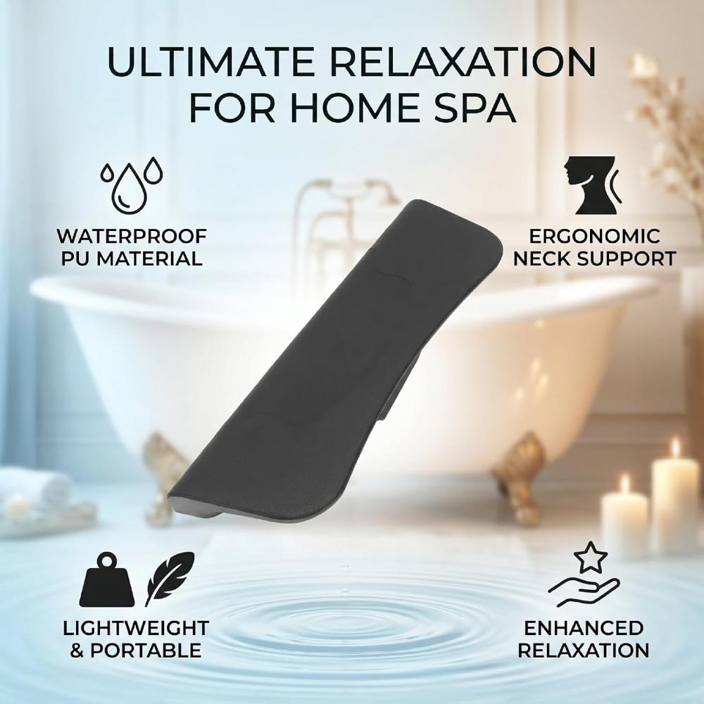 Ergonomic Design Bath Pillow with Strong Suction Cups Back Support Pillow Hotel