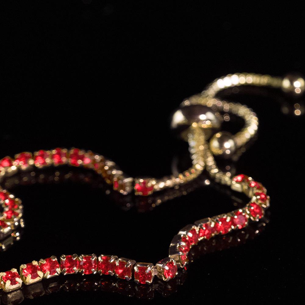 Zircon Adjustable Tennis Bracelet, Luxury Women's Jewelry with Full Diamond Design