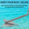 Danforth Anchor Set 6KG Anchor Weight Includes 100ft Fixed Rope/8ft Chain Marine Anchor for Sand, Gravel, and Silt Seabeds