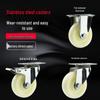 White Nylon Stainless Steel Casters: 3-5 inch Swivel, Fixed, with Brakes – Waterproof & Rustproof