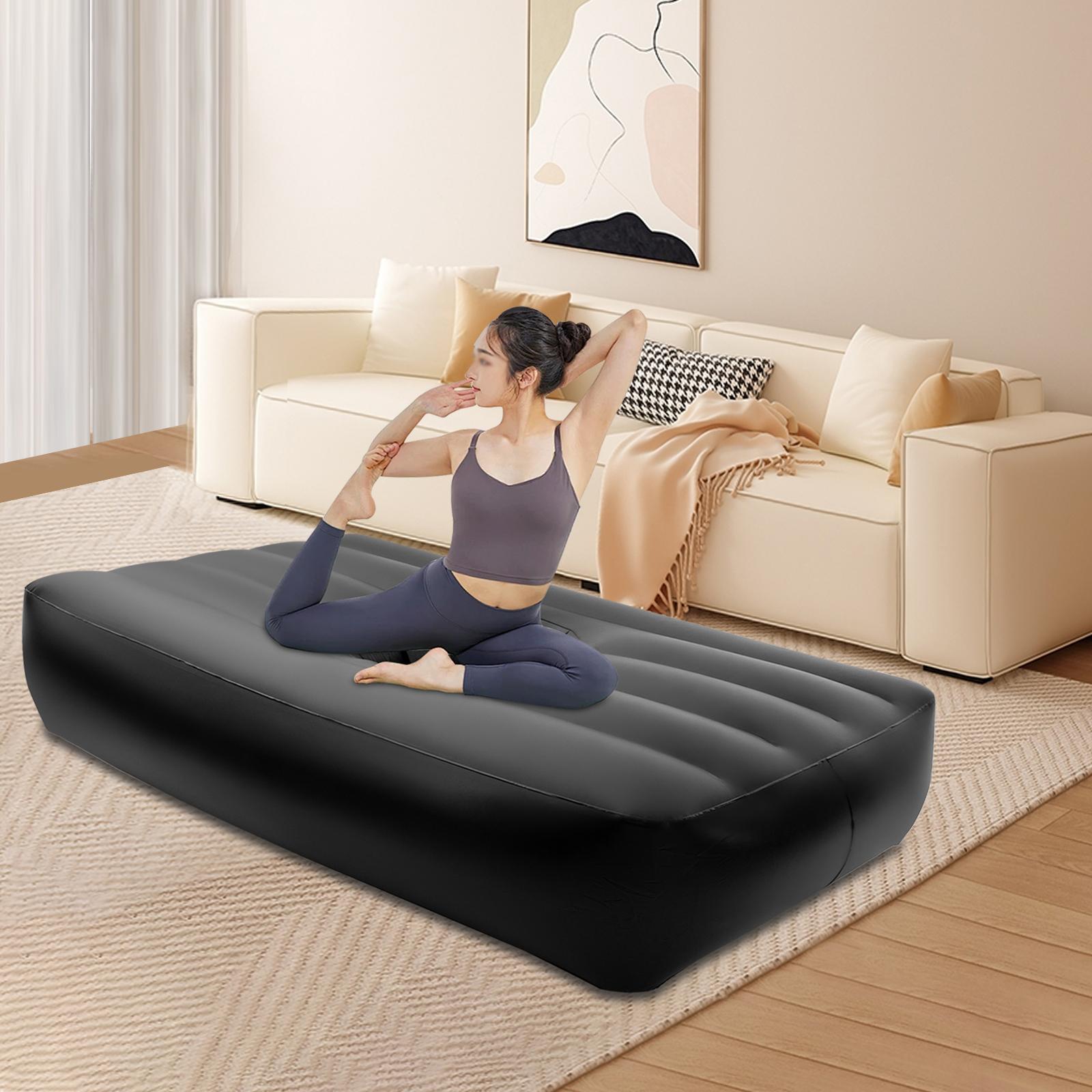 72x40x17in Post Surgery Recovery Bed with Hole,PVC Inflatable Bed,Mattress w/Hole Ergonomics,Air Mattress w/Electric Air Pump nero