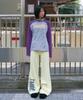 LARTIGENT L27 Syndrome Stripe T-Shirt(Purple)