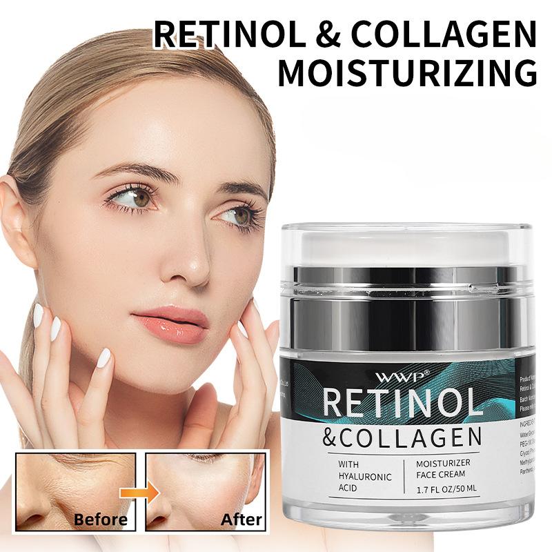 

Retinol Cream Moisturizing Lifting Firming Face Collagen Moisturizing Cream Lotion Retinol & Collagen Cream 50g [White]