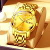 Stylish Men's Dual Calendar Quartz Watch with Luminous Waterproof Steel Band