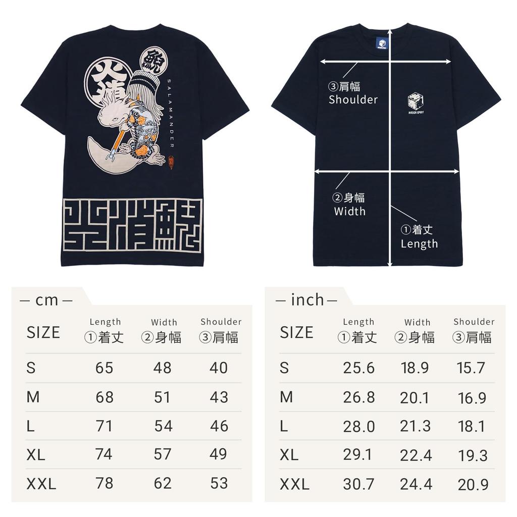 Firefighter Spirit and Short Sleeve Cotton Print Picture Discharge Print Slab Navy Japanese Tokyo Study Birthday [HiKESHi SPiRiT] Men's Women's